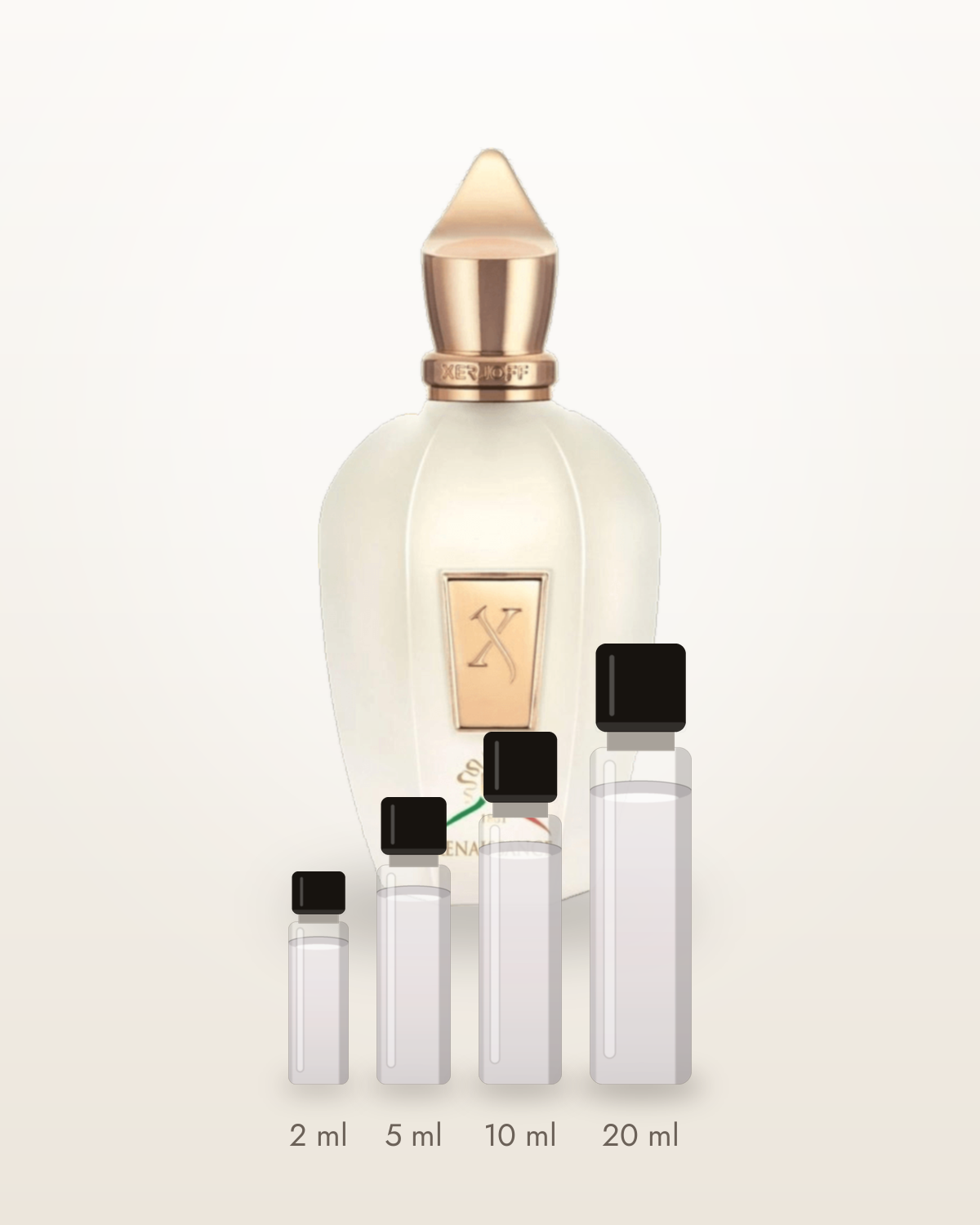 Xerjoff Renaissance – Abfüllungen in 2, 5, 10 und 20 ml vor dem Originalflakon