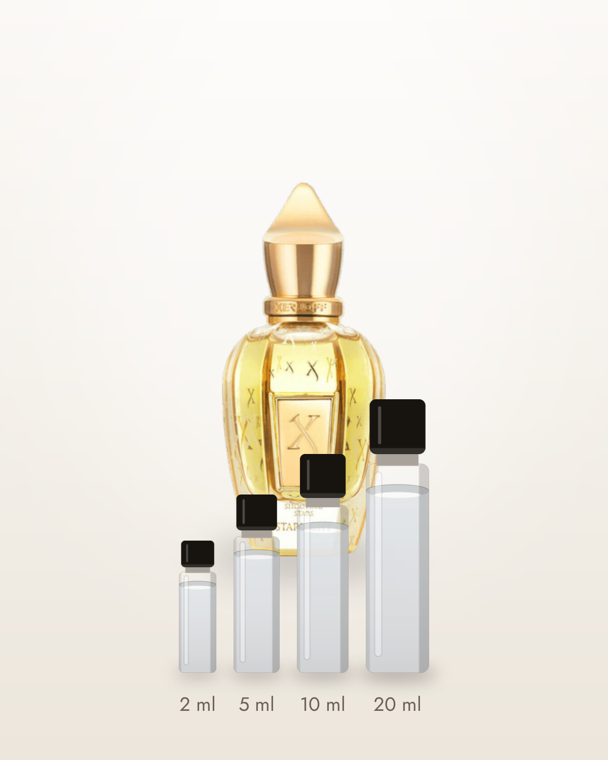 Xerjoff Starlight – Abfüllungen in 2, 5, 10 und 20 ml vor dem Originalflakon