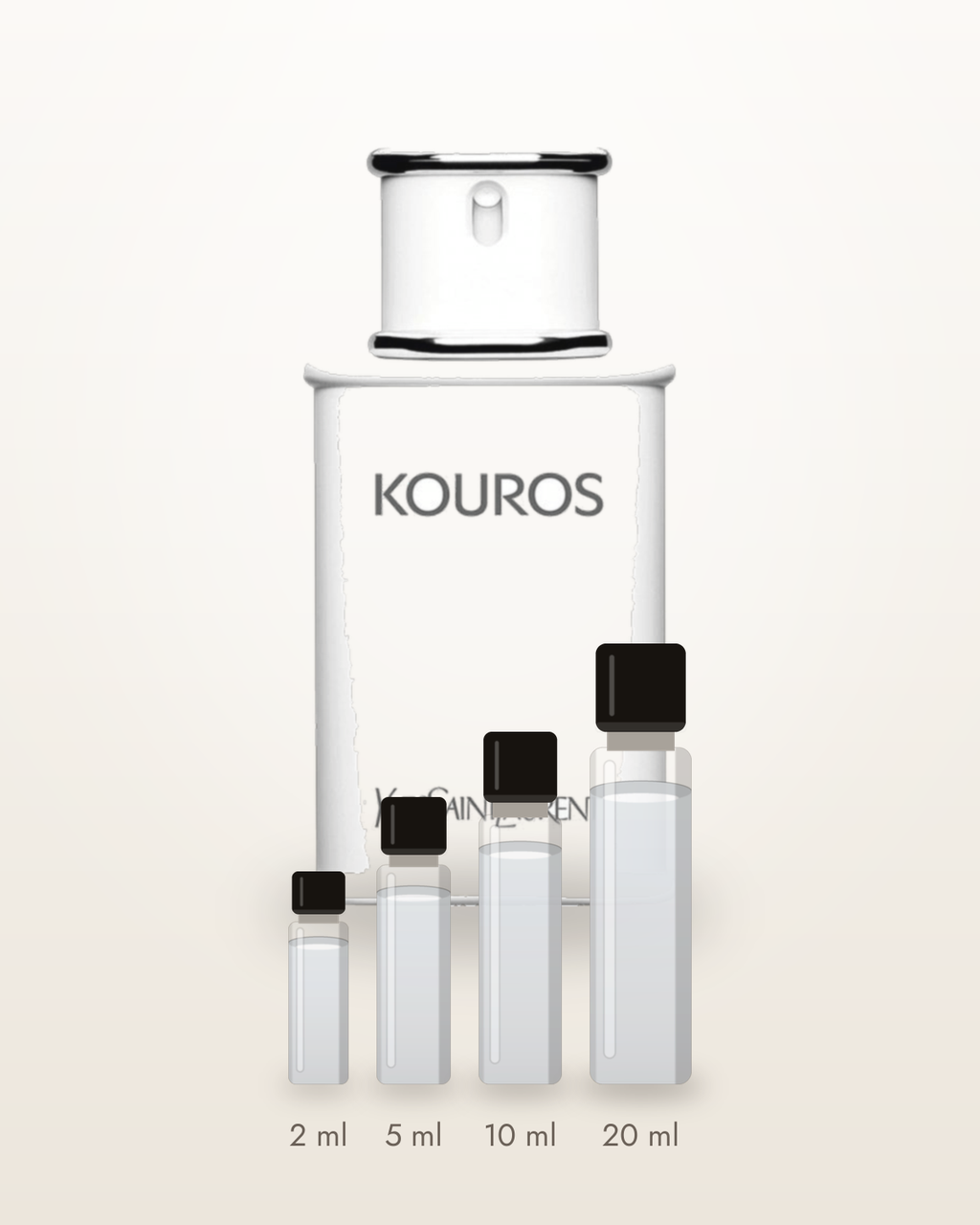 Yves Saint Laurent Kouros – Abfüllungen in 2, 5, 10 und 20 ml vor dem Flakon
