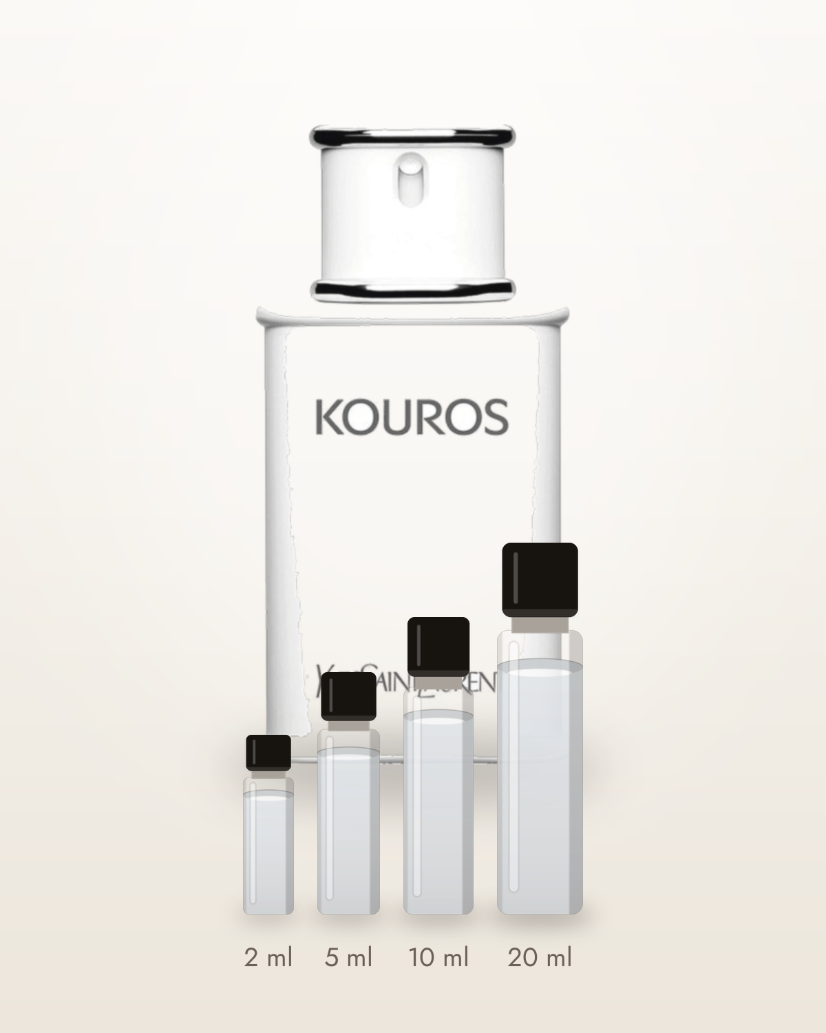 Yves Saint Laurent Kouros – Abfüllungen in 2, 5, 10 und 20 ml vor dem Flakon
