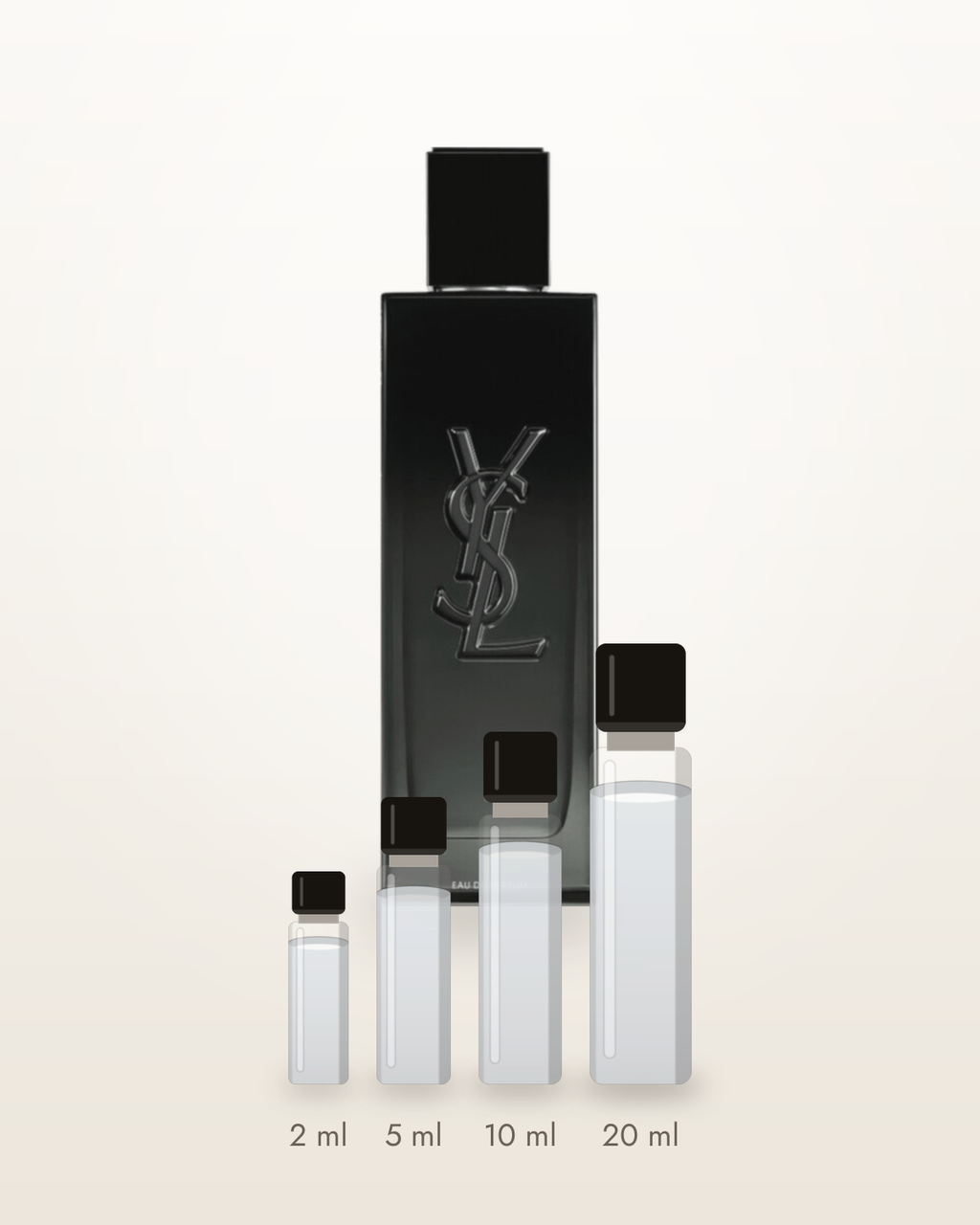 Yves Saint Laurent Myslf – Abfüllungen in 2, 5, 10 und 20 ml vor dem Flakon